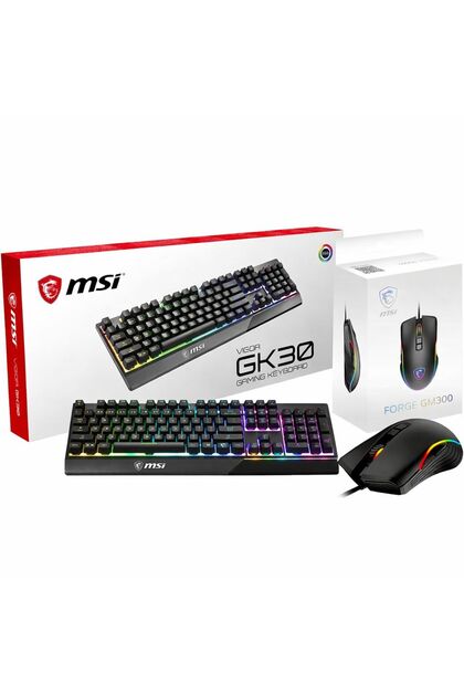 Vigor GK30 Tr Oyuncu Klavye Force GM300 Rgb Siyah Kablolu Gaming Mouse Set