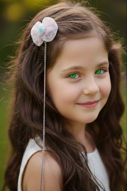 Pink Color Floral Stoned Children's Side Buckle