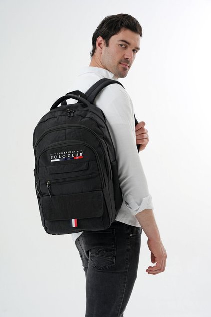 Cambridge Polo Club Minimalist Design Unisex Multi-Compartment Bag Backpack