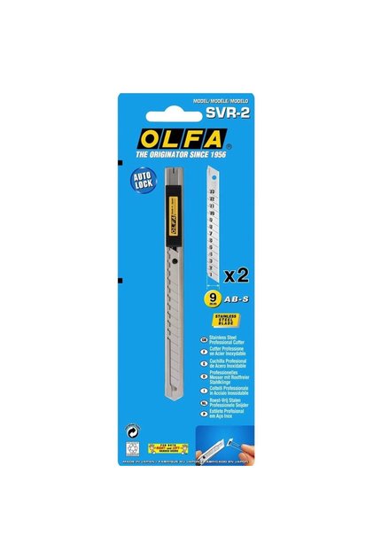 Maket Bıçağı Dar Otomatik Kilitlemeli Metal Gövde Yedek Bıçaklı SVR-2