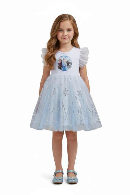 -Snow Whisper Pink Dress, 1Y to 8Y