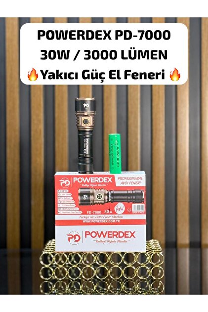 powerdex Pd-4007 Profesyonel Şarjlı 20w 1200 Lümen El feneri