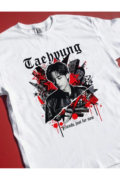 Taehyung Printed T-Shirt, Premium Quality Unisex Kids / Adults (with Surprise Gift)