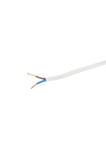 Cablu electric MYYUP, H03VVH2-F, 2 x 0.75 mm², 25 metri, alb