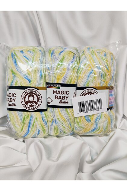 Magic Baby Ebruli Hand Knitting Yarn (3 Pieces) - Color: 409