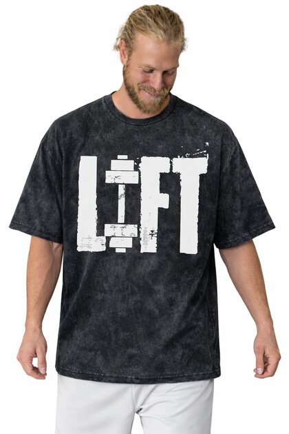 Design Lift Bodybuilding Fitness Gym Athlete Printed Unisex Oversized Vintage Washed T-Shirt