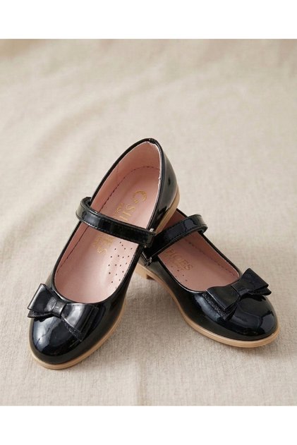 Stylish and Comfortable Girls' Patent Leather Bowknot Shoes Ballet Flats