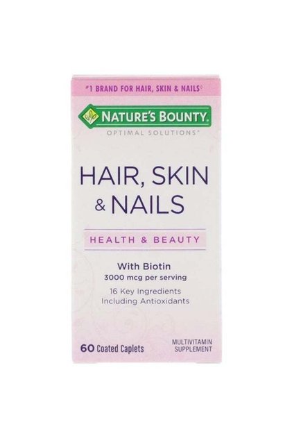 Nature’s Bounty Hair, Skin & Nails with Biotin 3000 mcg - 60 Caplets