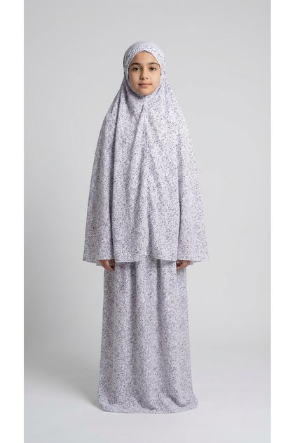 Girl's Hijab Prayer Dress – Comfortable Fit Long Sleeve Prayer Garment