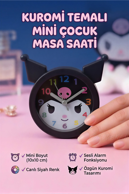 KaktüsKedi Sevimli Kuromi Figürlü Dekoratif Mini Çocuk Odası Masa