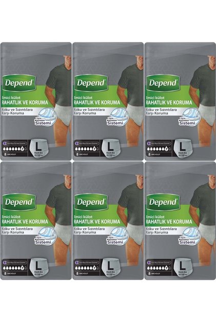 Absorbent Panties Pants Adult Diapers L - Large - Large Men's 48 Pieces (6Pk*8)