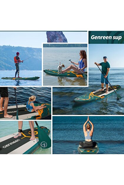 genreen 335 cm x 86 cm x 15 Cm Şişme Paddle Board – Sup Board 195
