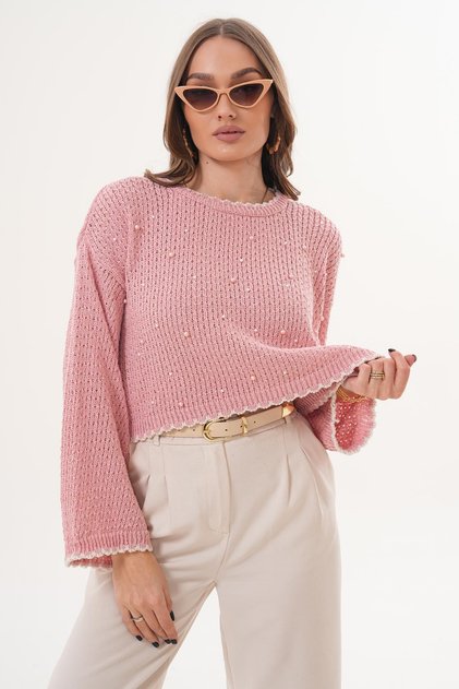 Women's Pearl Embroidered Knitwear Knitted Sweater 260437 - 265262