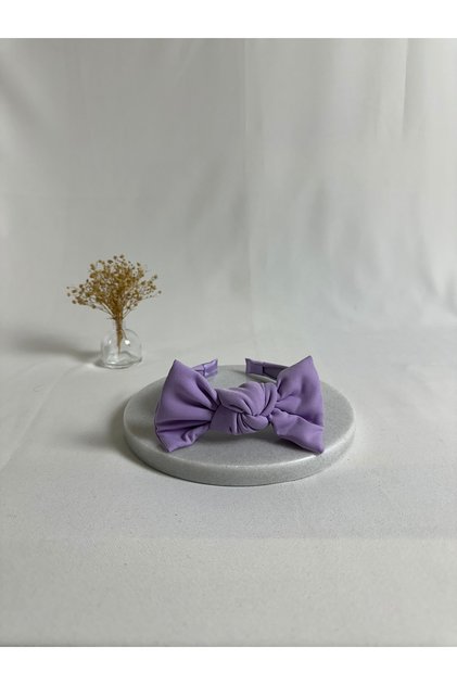 Lila Double Crepe Bow Crown Hair Band