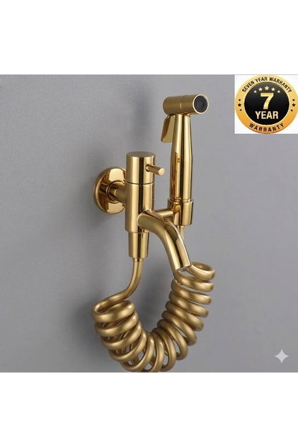 Bathroom Toilet Bidet Faucet Spiral Bidet Special Cleaning 7 Years Warranty Gold Gold Dore Imported