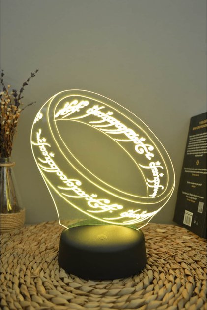 Ring , Lord Of The Rings - Oyun Dekoratif Pilli Hediye Lamba