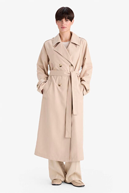 Defacto Waterproof Relax Fit Trench Coat G0742Ax26Sp- Trendyol