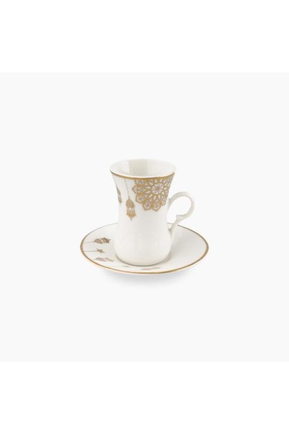 Golden Decorations Tea Glass & Saucer Set 6 Pieces