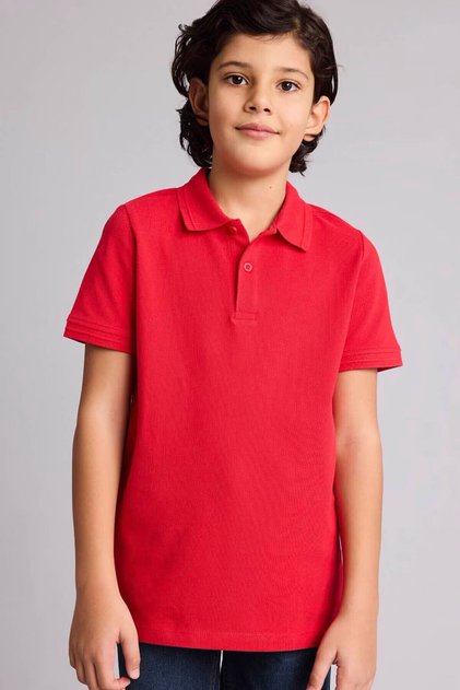 Regular Fit Red Boys' Polo Neck T-Shirt K1689A6/Rd282