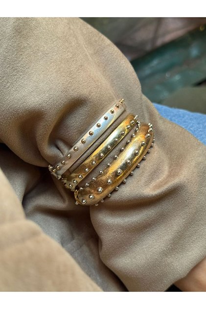3-Piece Bracelet Set with Embossed Detail