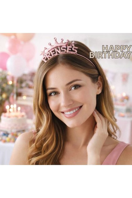 Princess Written Rose Gold Crown – Birthday and Party Crown (Princess Crown)