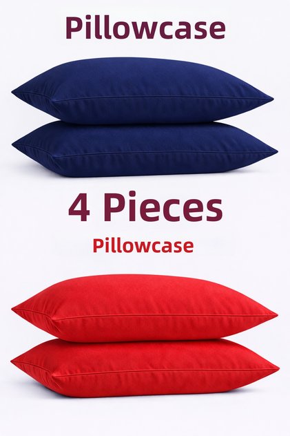 Cotton Pillow Cases Dark Blue-Red 50X70 cm