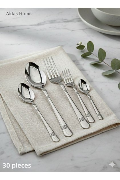Premium 30 Piece Stainless Steel Cutlery Set 18/10 304