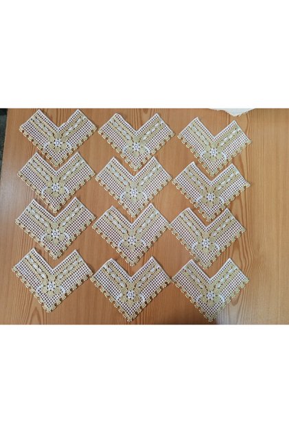 Kitchen Set, Napkin, Uç Güpür Lace - 12 Pieces (1 Pack)