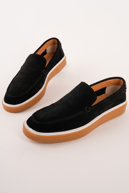 Covent Genuine Suede Leather Laceless Men's Casual Loafer Shoes