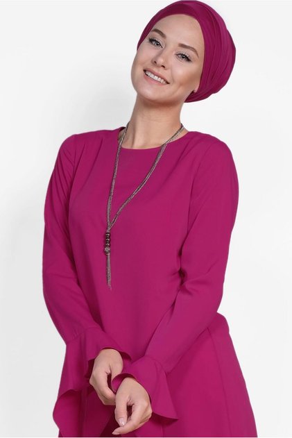 Asymetric Cut Pillise Detail Tunic 4852