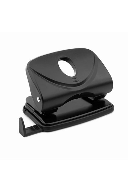 Perforator metalic negru cu 2 găuri, 20 de coli
