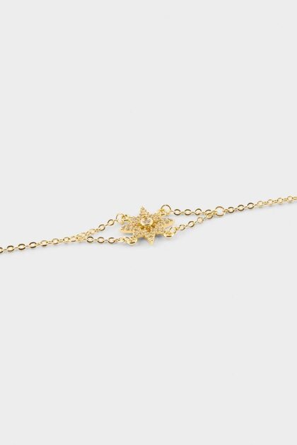 Reis X Defacto Snowflake Patterned Gold Bracelet G4173Axns