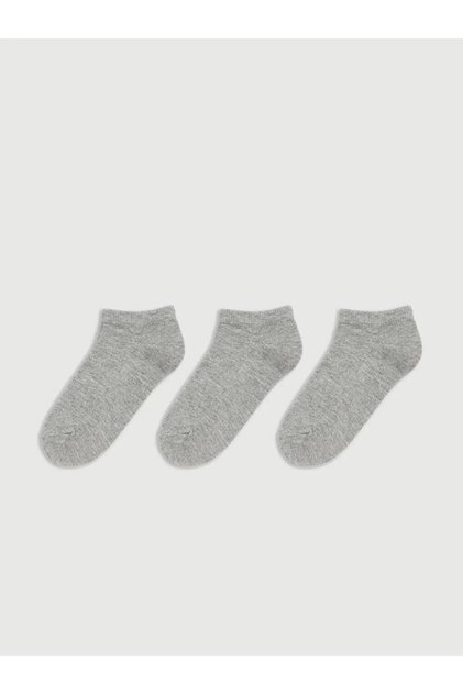 Gray Boy's 3-Pack Bootie Socks (S6)