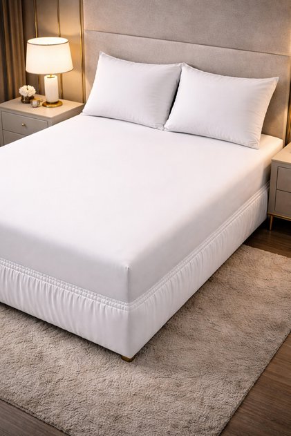 Cotton Pieces of White Pillow Cases Fitted Sheet Set 200 X 200