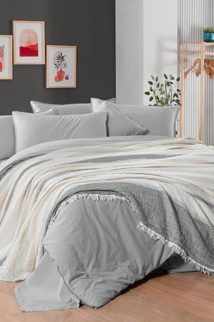 Ribera double size 100% cotton mood comfort duvet cover set and bedspread set