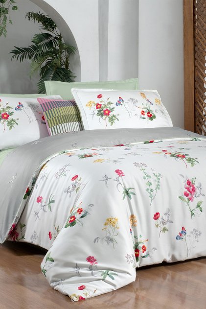 Eterna multi double size 100% cotton lyocell duvet cover set