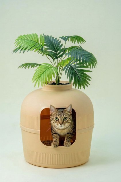 Dekoratif Kedi Tuvaleti/Evi