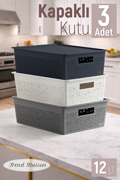 Trend Maison Çok Amaçlı Düzenleyici Organizer 12 L. Plastik