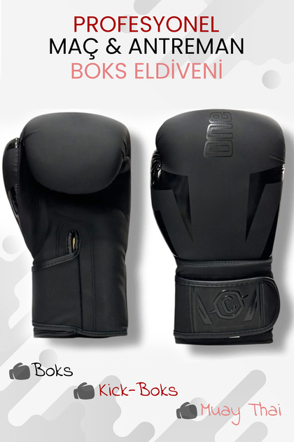 Yüksek Kalite Profesyonel Deri Boks Eldiveni Kick Boks Muay Thai Boxing Maç ve İdman Eldiveni