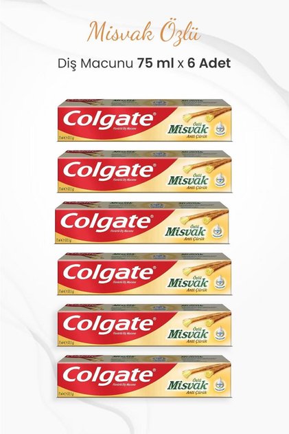 Misvak Özlü Diş Macunu 75 ml x 6 Adet