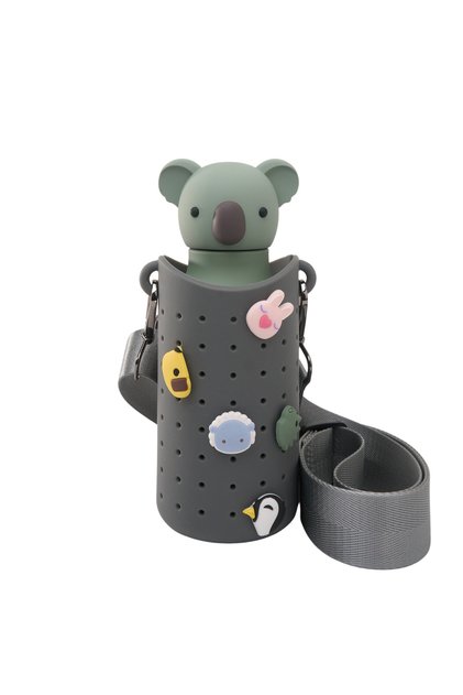 Bestie Bottle Sling Smoke – Adjustable Shoulder Strap Water Bottle Carrier & 5 Accessory Charms