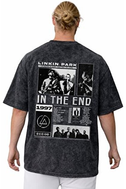 barsdepo LINKIN PARK Baskılı Tişört, Oversize Unisex Tişört Çocuk