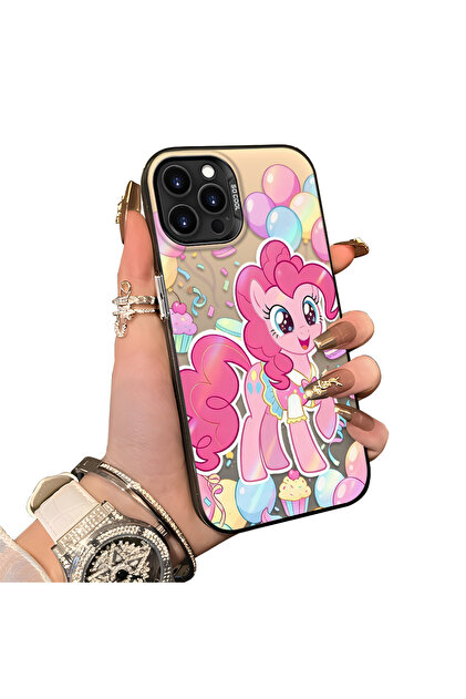 iPhone 13 Pro Max Compatible Hard Acrylic Back Silicone Edge Lens Protection Case Stylish Print Patterns