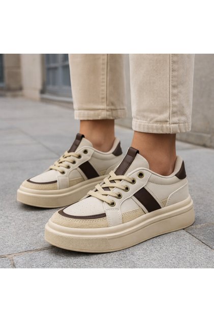 Women's Trend Thick Sole Sneakers Daily Sports Shoes Lace-Up Orthopedic Comfortable Sole