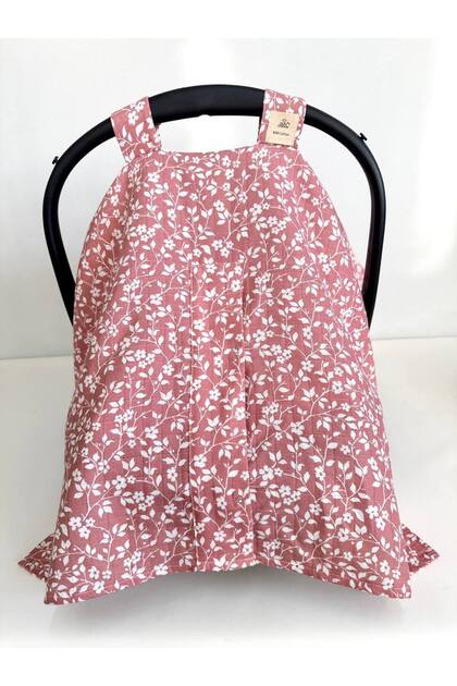 100% Cotton Floral Print Muslin Stroller Cover