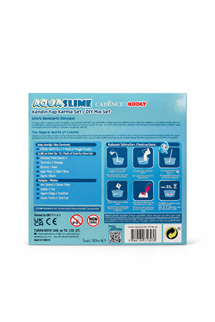 Cadence Aqua Slime Karışık Mix Set 5X90ML - Kendin Yap Oyuncak