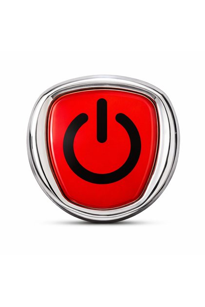 Black Power Logo Red Background Metal Car Emblem 3D Chrome Framed Auto Logo Emblem (Red Background –