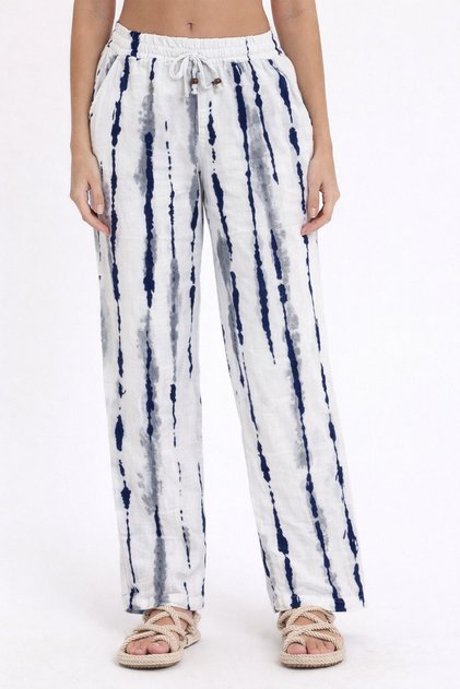 Women's Trousers - Muslin Patterned Classic Trousers - 2025