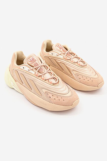 adidas Women Ozelia Lace Up Sports Shoes, Peach/Beige Combo- Trendyol