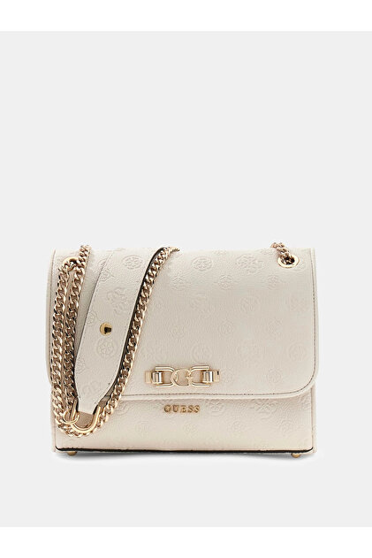 Guess Anise Dönüştürülebilir Kapaklı Çapraz Askılı Kadın Ekru Omuz